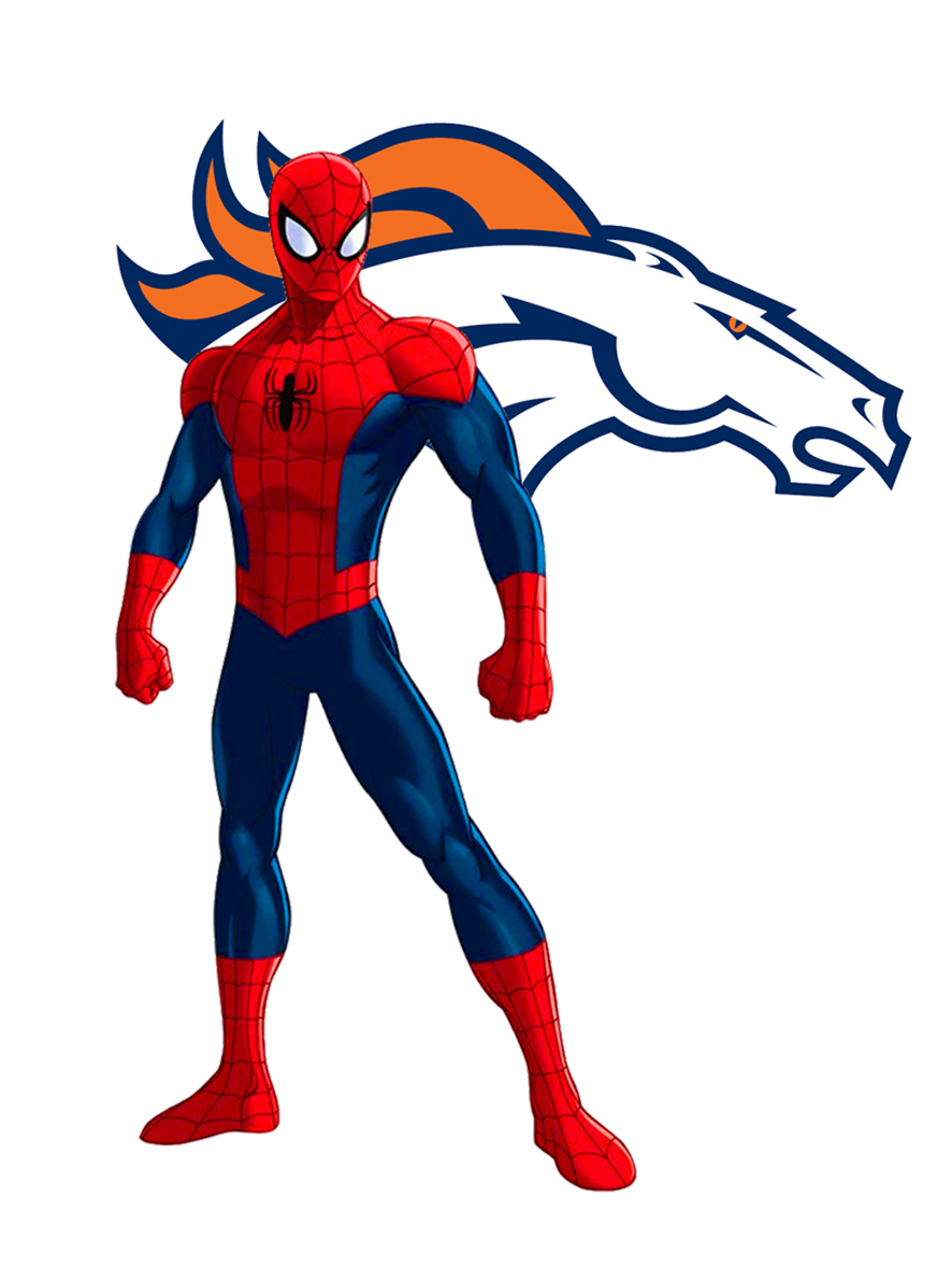 Denver Broncos Spider Man Logo vinyl decal